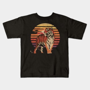 Cool Retro tiger vintage tiger tiger art Kids T-Shirt